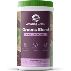 Amazing Grass Greens Superfood spirulina bottle highlights convenient daily nutrition