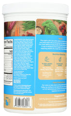 Amazing Grass Organic Plant Protein Blend creamy vanilla shake in a glass