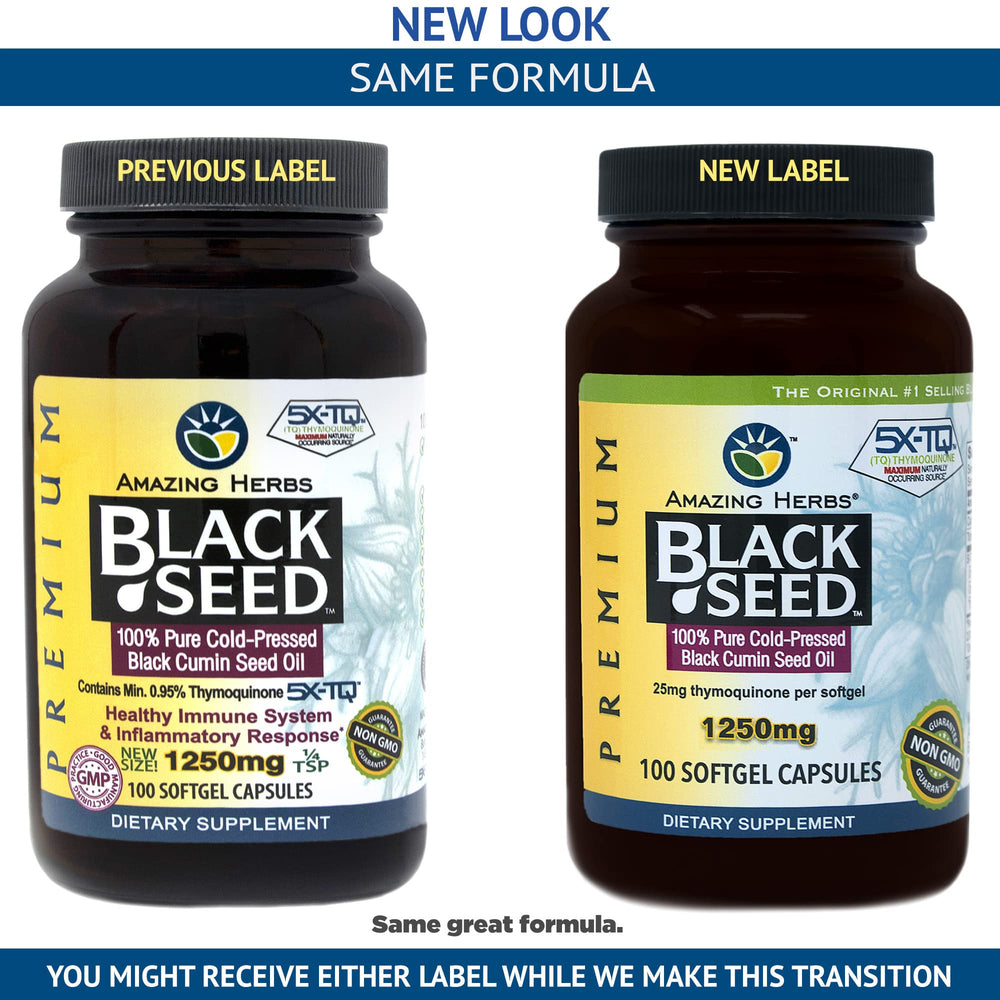 Amazing Herbs capsules texture closeup highlighting premium cold-pressed oil