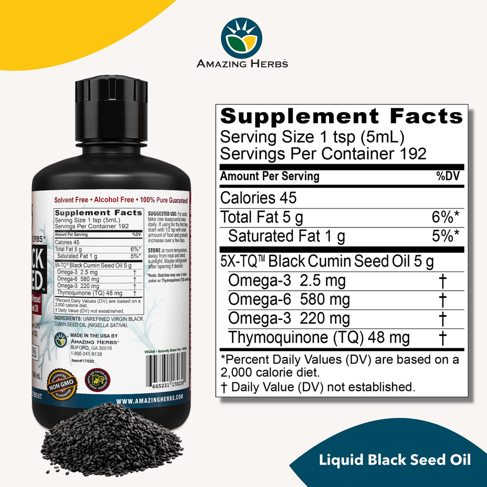 Seal on Amazing Herbs bottle confirms gluten-free and non-GMO quality.