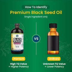 Amazing Herbs Black Seed Oil label showing cold pressed process and packaging.