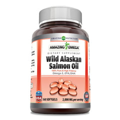 Amazing Nutrition bottle of Amazing Omega Wild Salmon Oil for daily omega-3 intake