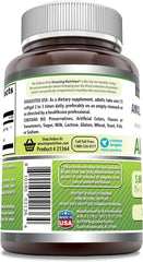 Amazing Formulas Aloe Vera softgels ingredients label highlighting non-GMO and gluten-free.
