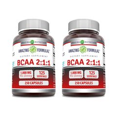 Amazing Nutrition BCAA 2:1:1 capsules front view for workout routine support