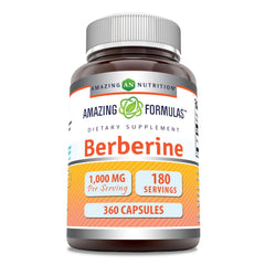 Amazing Nutrition Berberine 1000mg bottle with clear label for daily wellness decisions.