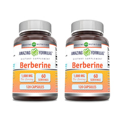 Amazing Nutrition berberine bottle showing 1000mg per serving for everyday supplementation