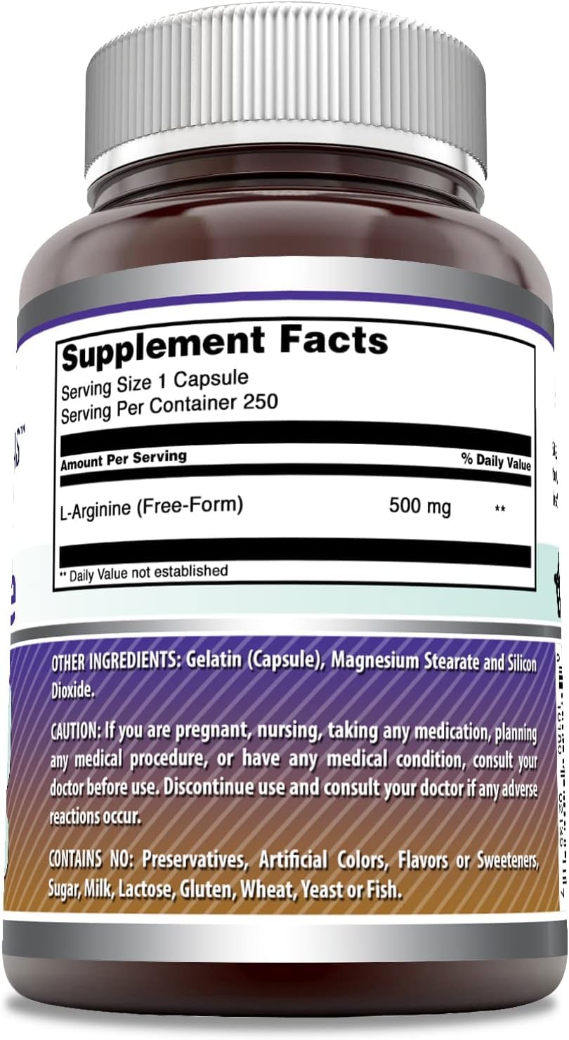 Amazing Nutrition L-Arginine capsules close-up for convenient daily use