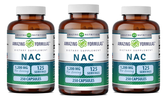 Amazing Nutrition NAC 600 mg bottle front view for daily wellness support