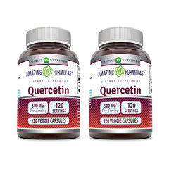 Amazing Nutrition Quercetin 500mg veggie capsules bottle for easy daily use