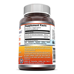 Amazing Formulas Quercetin Berberine label close-up with GMP and third-party testing.