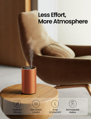 Amazing Flower rechargeable diffuser with metallic cylindrical design for home or office