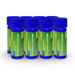 Amazon Basic Care lozenge mint dissolves in the mouth for quick craving relief.