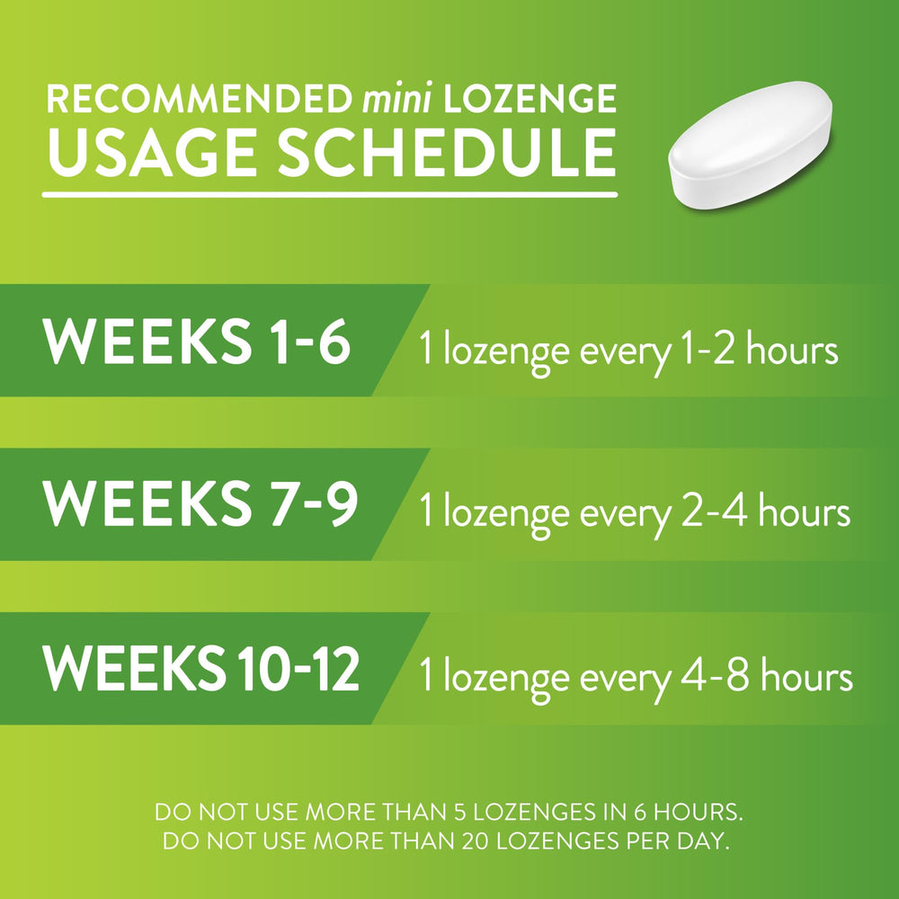Amazon Basic Care Mini Nicotine Lozenge mint tablet dissolving for on-the-go quit support