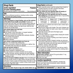 Amazon Basic Care original gum 2 mg sugar-free label benefits.