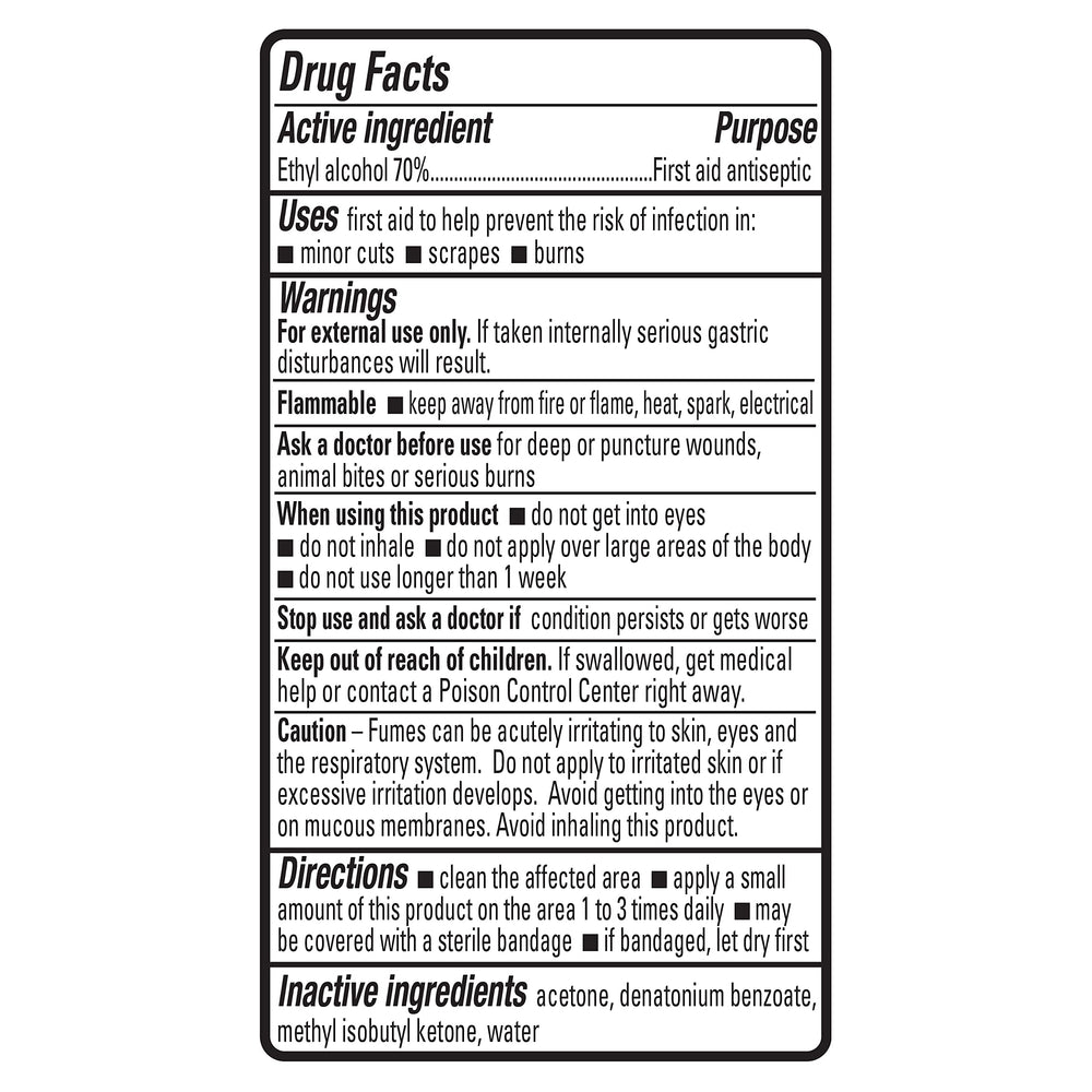 Amazon Basics bottle in use for cleaning minor wounds and sanitizing