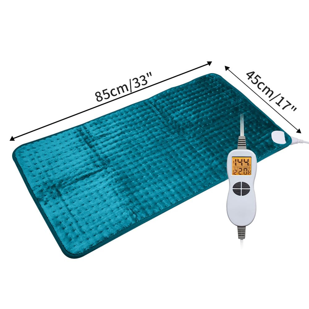 Ambershine XXXL heating pad control panel with LED screen allows easy adjustments.