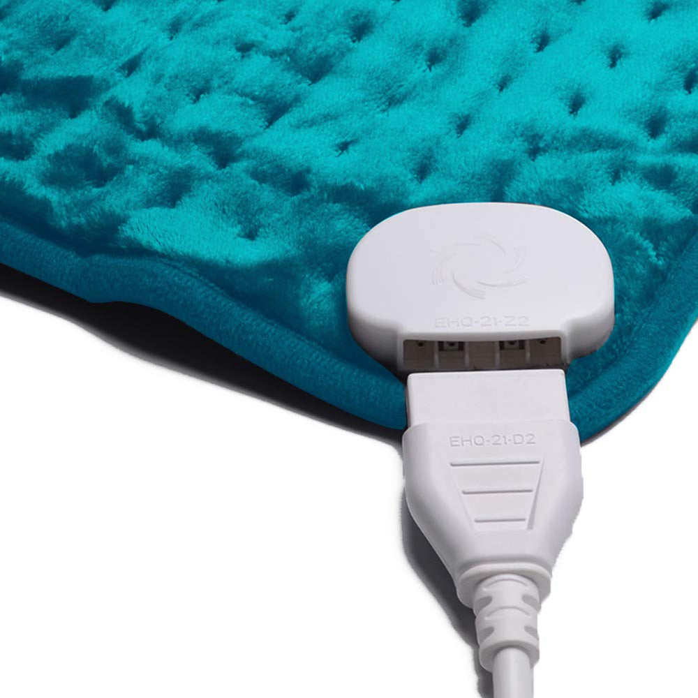 Ambershine XXXL heating pad soft microfiber feels gentle on skin.
