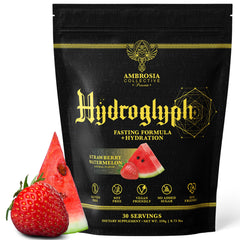 Ambrosia Hydroglyph bottle pouring to boost hydration during workouts.