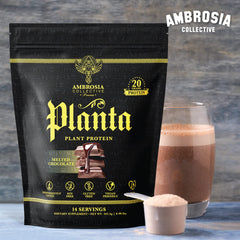 Ambrosia Planta lifestyle setup with mug and gym bag.