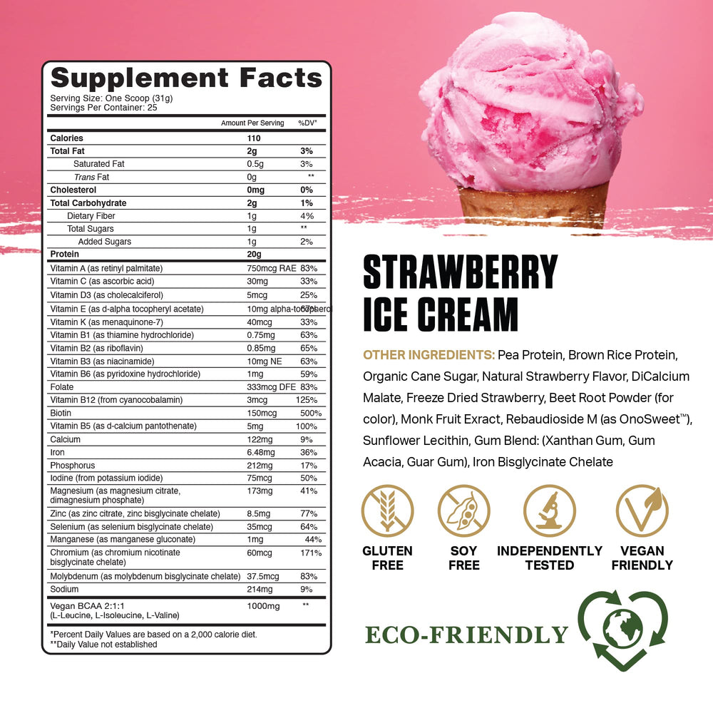 Ambrosia Planta plant-based protein blend with BCAAs in action