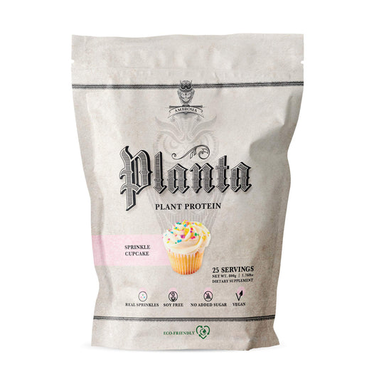 Ambrosia Planta protein scoop for quick post-workout, plant-based fuel