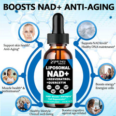 AMENQ hHEALTH NAD liquid pineapple flavor bottle suggesting pleasant daily use.