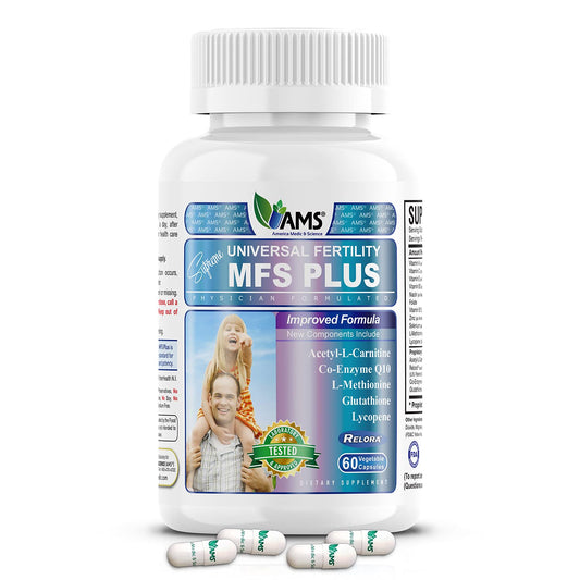America Medic & Science MFS Plus bottle front for daily male fertility support