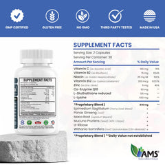 America Medic & Science Sperm Count Max ingredients scene features key vitamins.