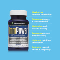 ImmPower bottle in a daily routine setup for consistent immune support