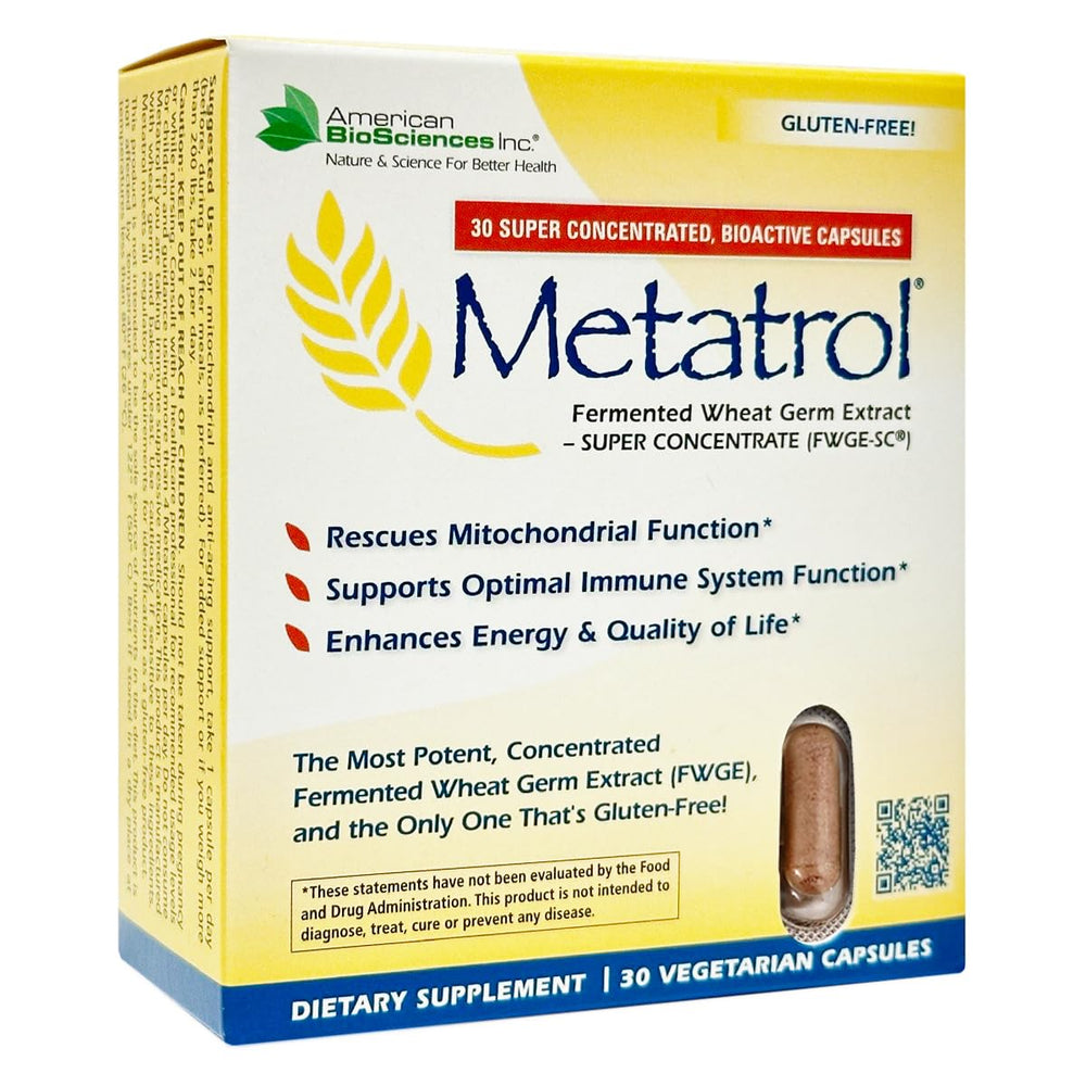American BioSciences Metatrol bottle with capsules for energy support