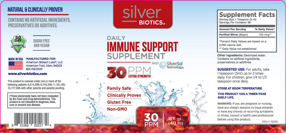 Silver Biotics 16oz bottle prepared for regular daily use