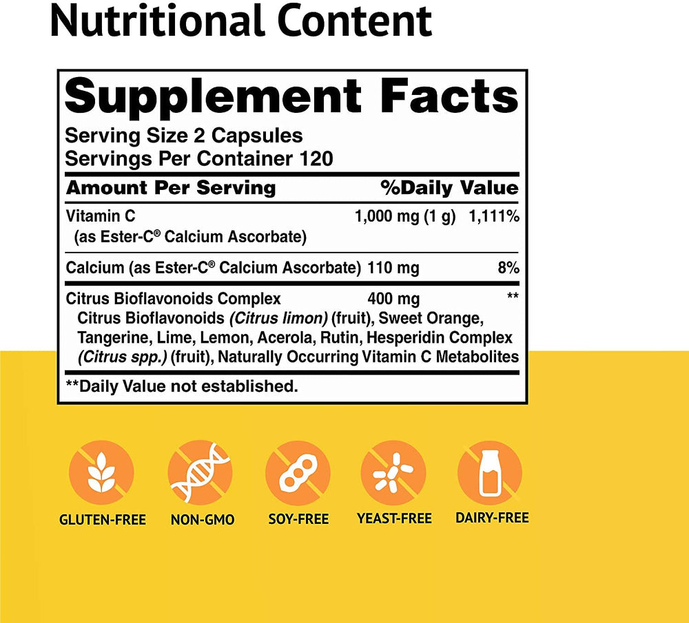 American Health Ester-C 500 mg with Citrus Bio packaging view for value pack.