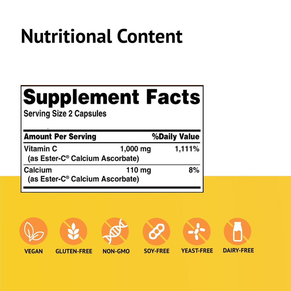 American Health Ester-C capsules showing gentle stomach feel and daily use