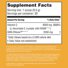 American Nutriceuticals Vitamin C powder dissolving in glass — fast absorption without stomach upset.