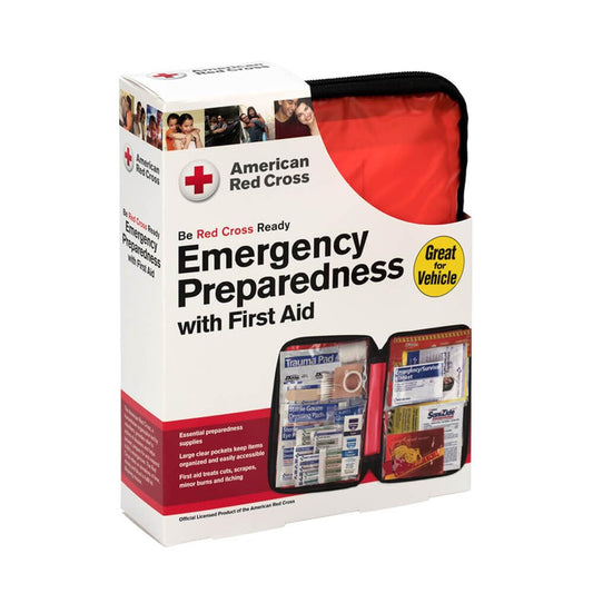 american red cross large deluxe auto first aid kit in soft case closed for car emergencies