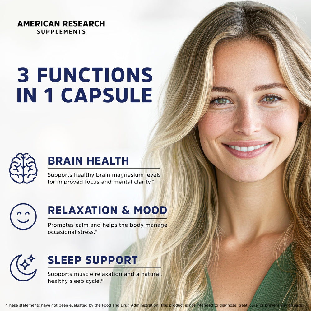 American Research Supplements Magnesium L-Threonate Complex capsules for easy daily magnesium intake.