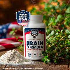 AMERICAN VITALITY Brain Formula alpha-GPC ingredient panel for neuro support