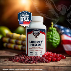 American Vitality Liberty Heart capsule close-up highlighting lipid metabolism support