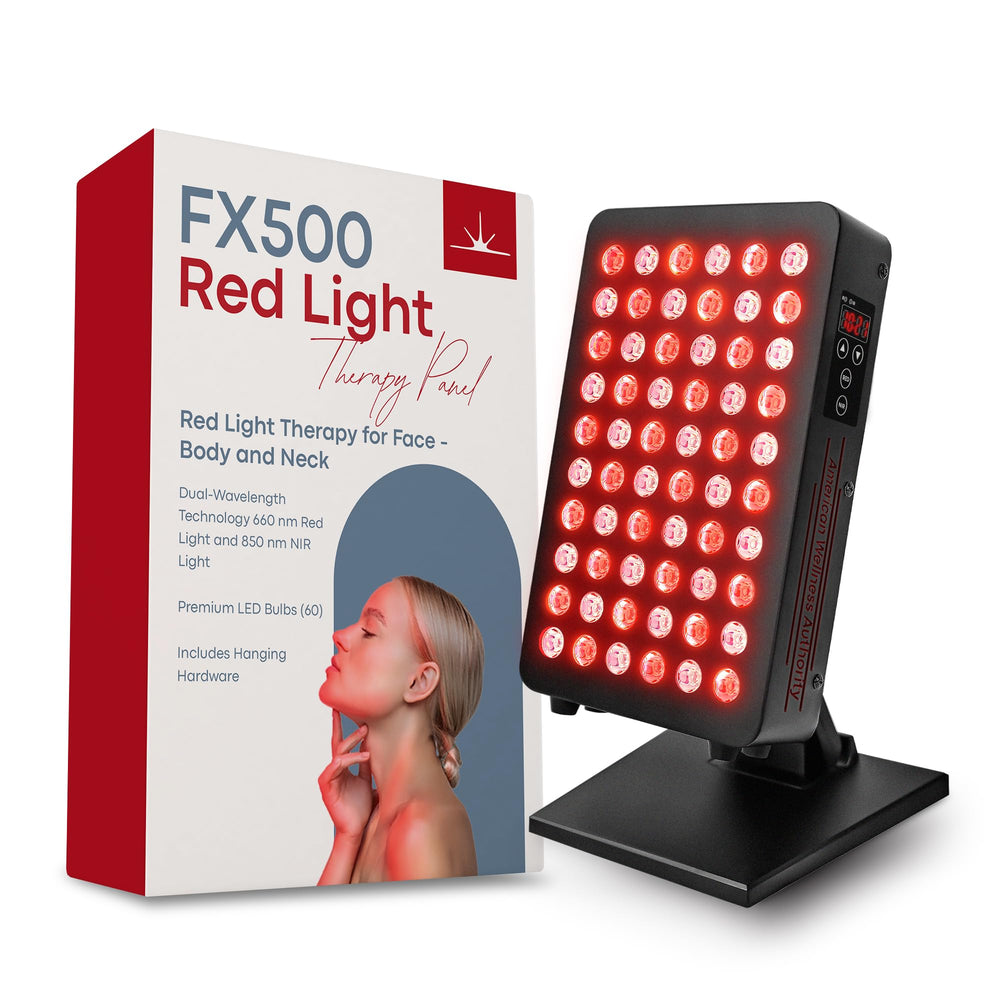 American Wellness Authority red light panel back for muscle recovery and circulation