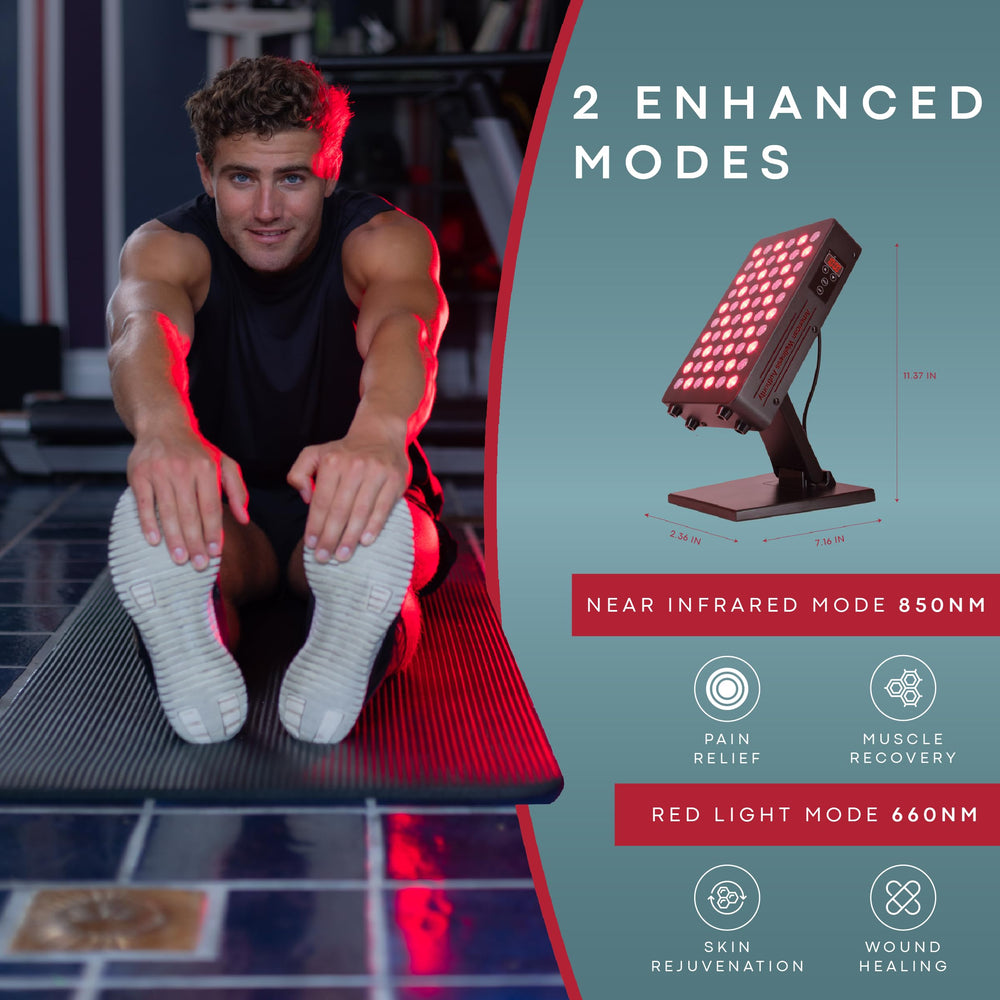 American Wellness Authority red light panel legs targets larger-area therapy and relaxation