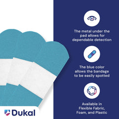 American White Cross foam version demonstrates a flexible, detectable bandage.