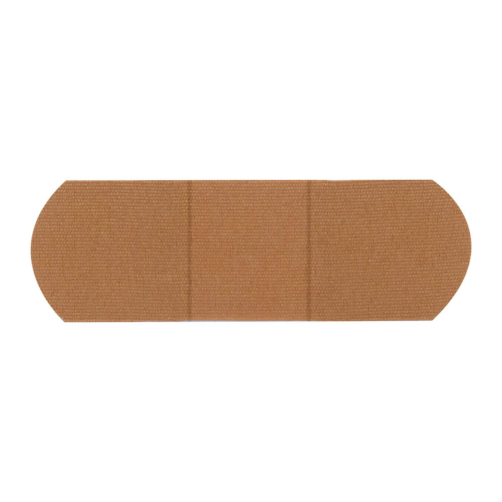 American White Cross tan fabric bandage, 1 x 3 inches, breathable wound protection for minor injuries.