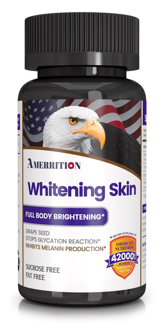 Amerrition skin whitening supplement bottle for daily use and brightening