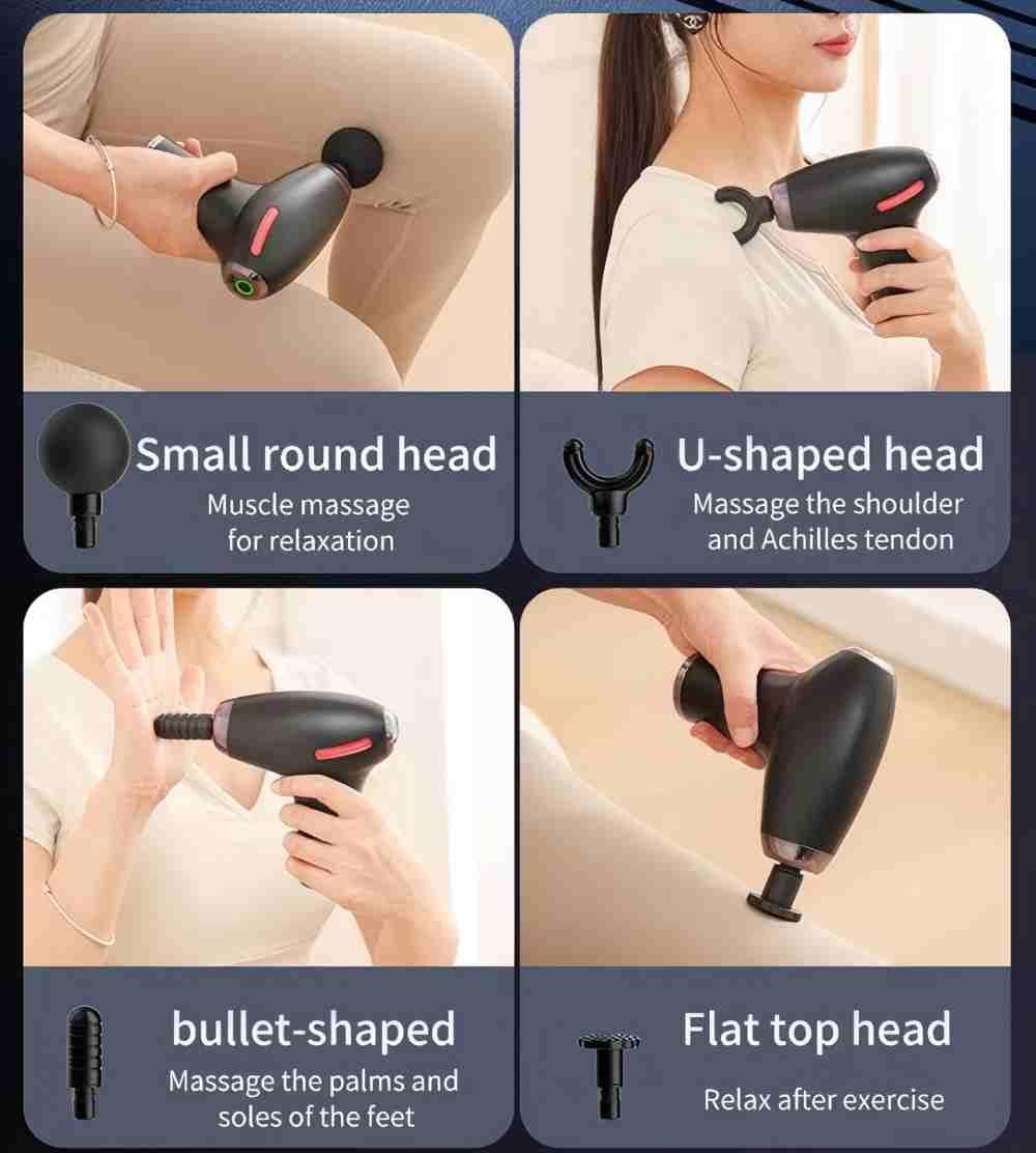 Amervie portable massage gun for on-the-go muscle care.