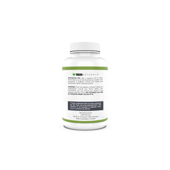 AMG Naturals olive leaf capsules closeup label highlights full spectrum botanicals.