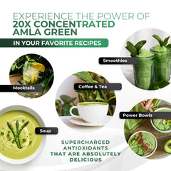 Amla Green Cyrus Khambatta PhD branding reflects expert-formulated nutrition.