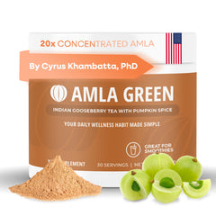 Amla Green bottle pour shows convenient daily use and rich antioxidant profile.