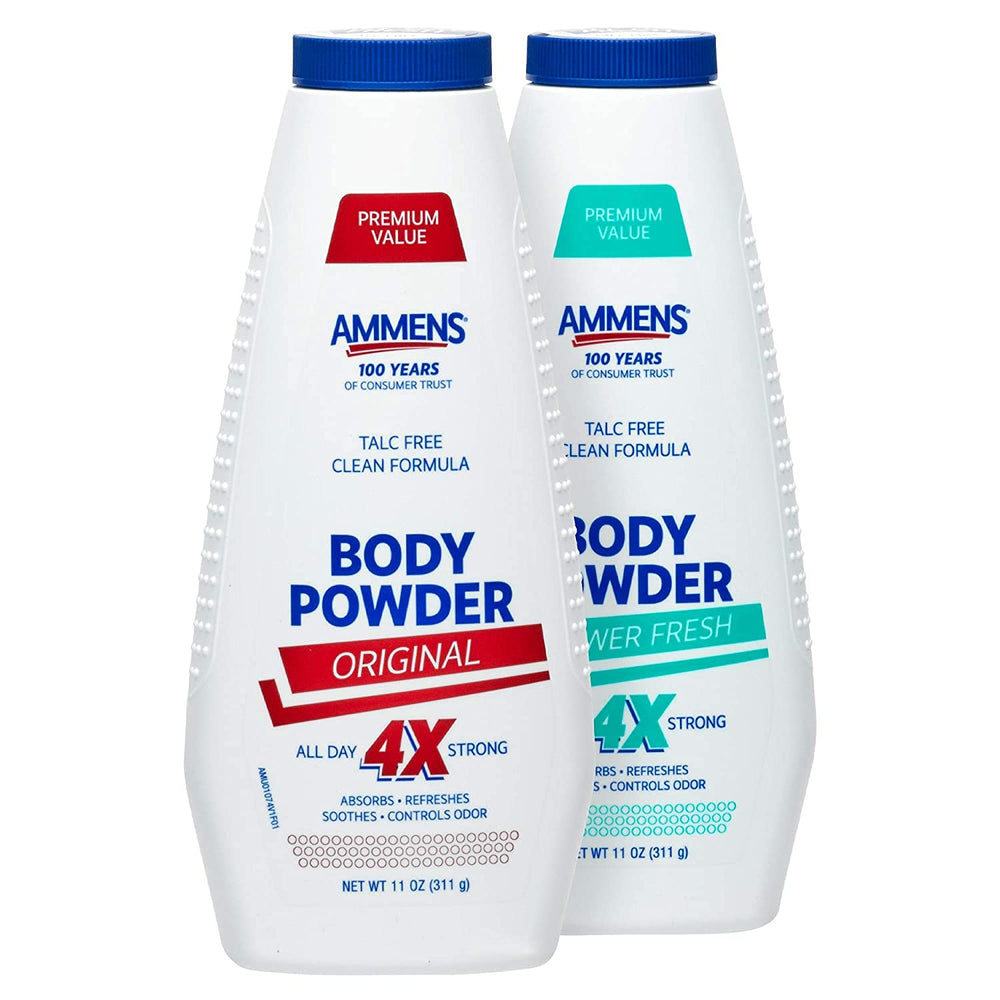 AMMENS Body Powder Original heat rash relief for light irritation days.