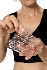 Amoena Lymph Flow pad full view, clear silicone compression for edema support.