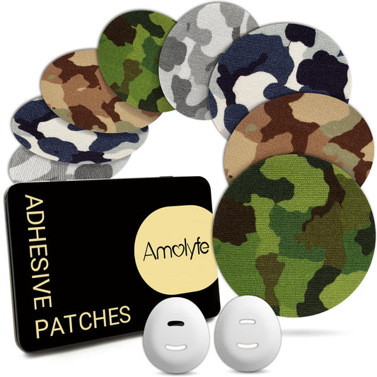 Amolyfe Dexcom G7 patch with a no cutout design and hard cap for secure wear.